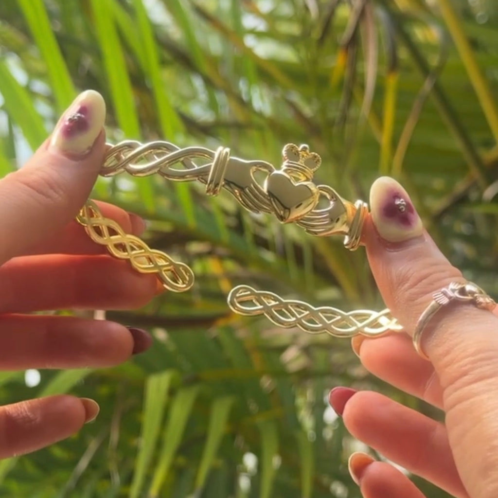 Caillí Claddagh Arm Cuff 14k Gold