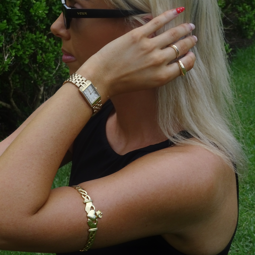 Caillí Claddagh Arm Cuff 14k Gold